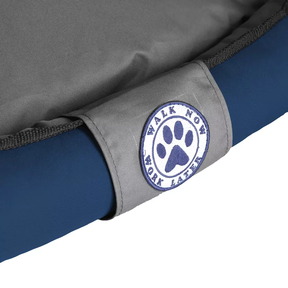 Лежак для небольшой собаки размер M антивандальный грязе-водостойкий серо-синий Lapalandia