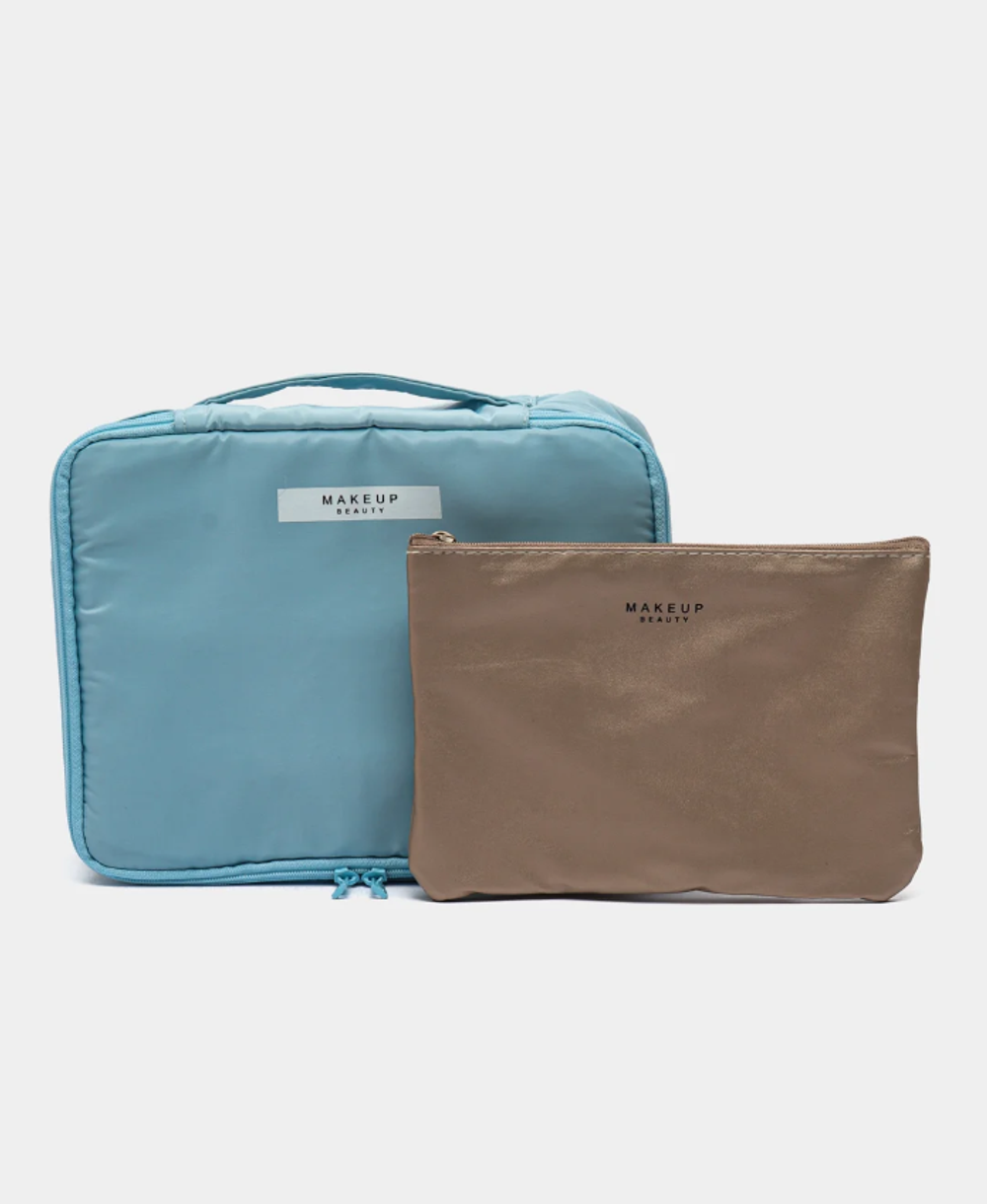 Дорожная косметичка голубая