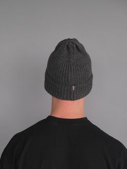 Шапка вязаная-резинка весенняя/осенняя КЭП(Черный меланж) МУЖСКОЙ