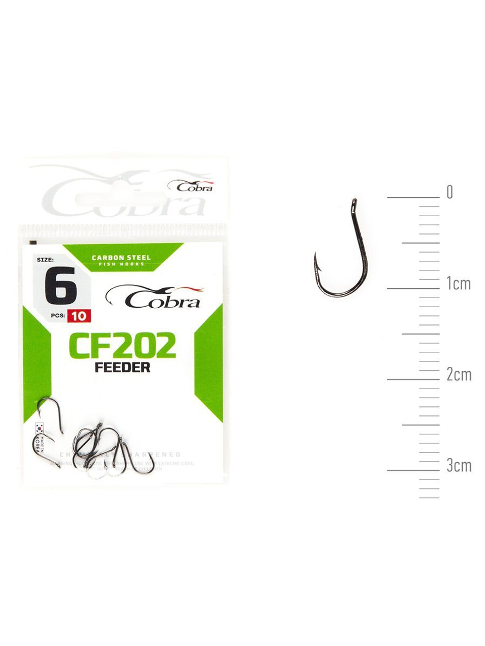 Крючки Cobra FEEDER MASTER серии CF202 размер 008 (упк.10шт.)