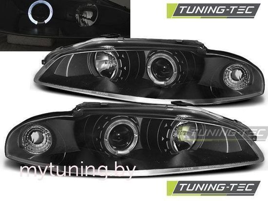 Передние фары angel eyes black для Mitsubishi Eclipse D30