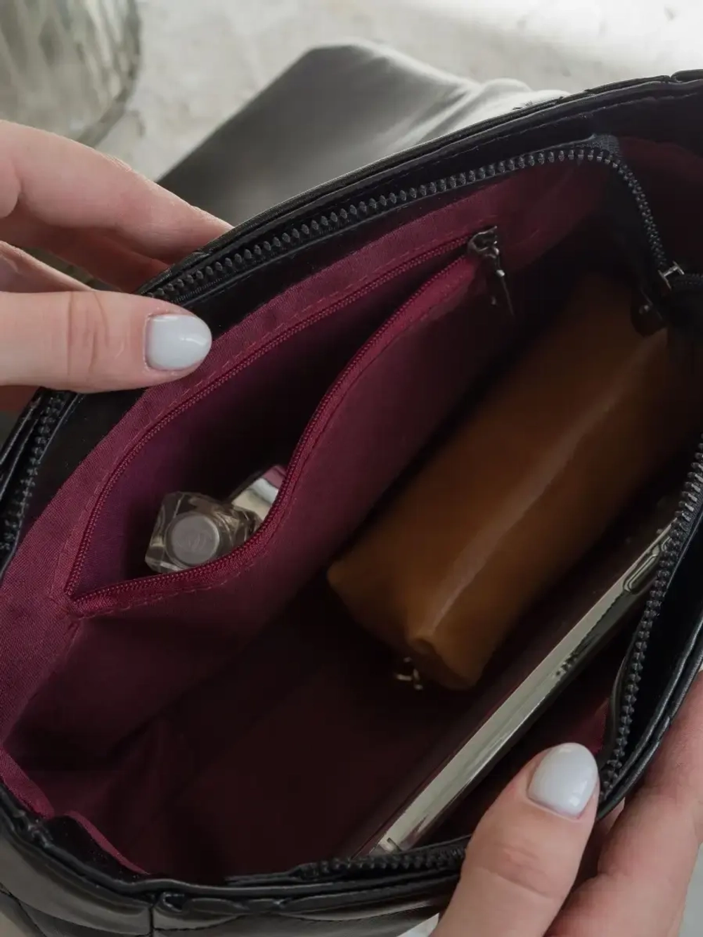 Сумка женская через плечо бренд не кожаная кросс боди модная стёганная на цепочке для девушке шоппер