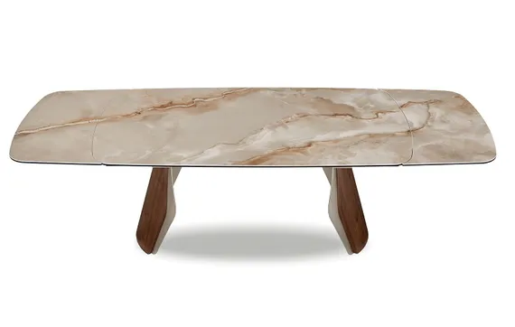 Раздвижной стол Shelf, 180-270х100 см, глянцевая керамика