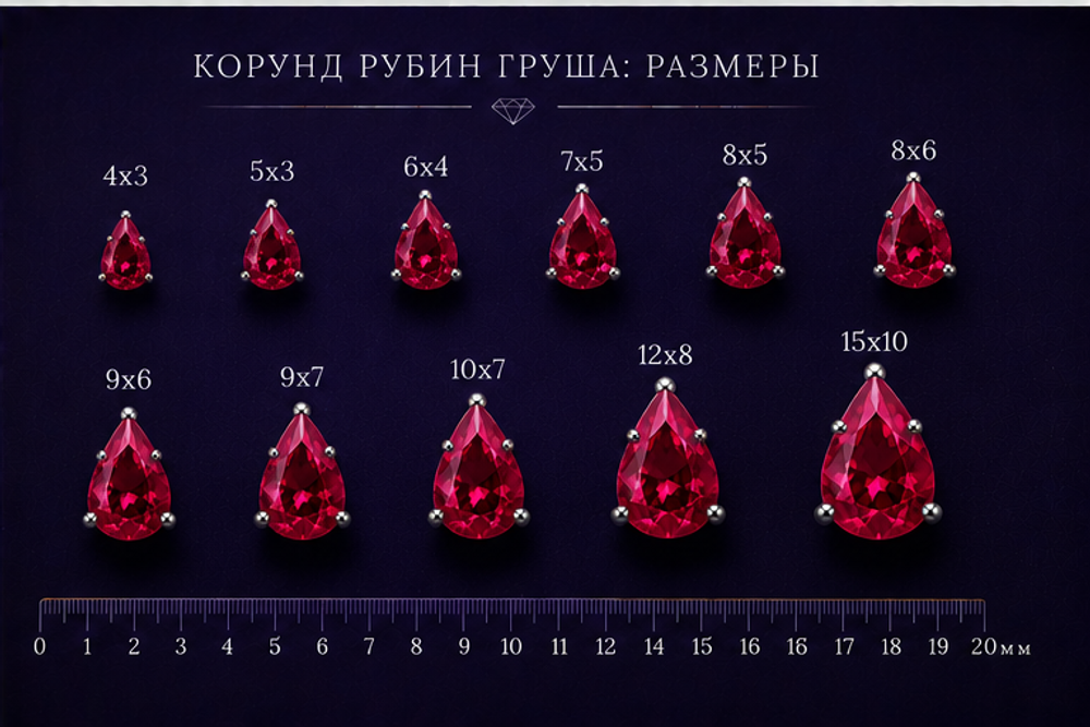 Корунд Рубин Груша