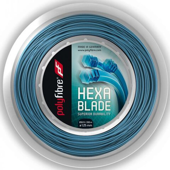 Теннисные струны Polyfibre Hexablade (200 m) - небесный