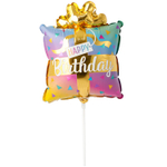 Шар Фольгированный Подарок радуга омбре (Ассорти)