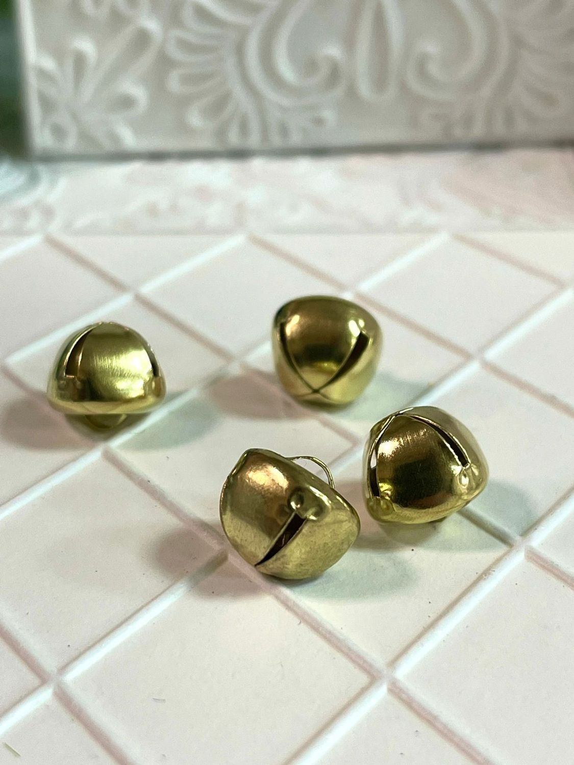 рождественский колокольчик, цвет золото, 12мм (4шт)