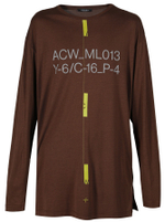 A-COLD-WALL SYSTEM LOUNGE BROWN LONGSLEEVE T-SHIRT