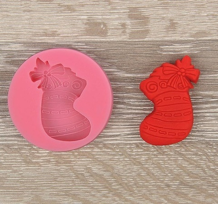 Молд новогодний "Новогодний носок" 6,5см