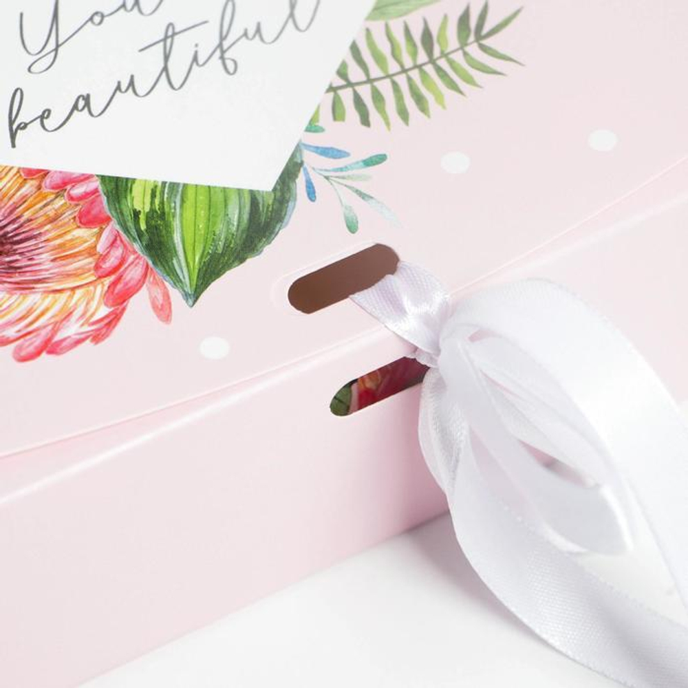 Коробка складная подарочная «Цветы», 16.5 х 12.5 х 5 см, БЕЗ ЛЕНТЫ