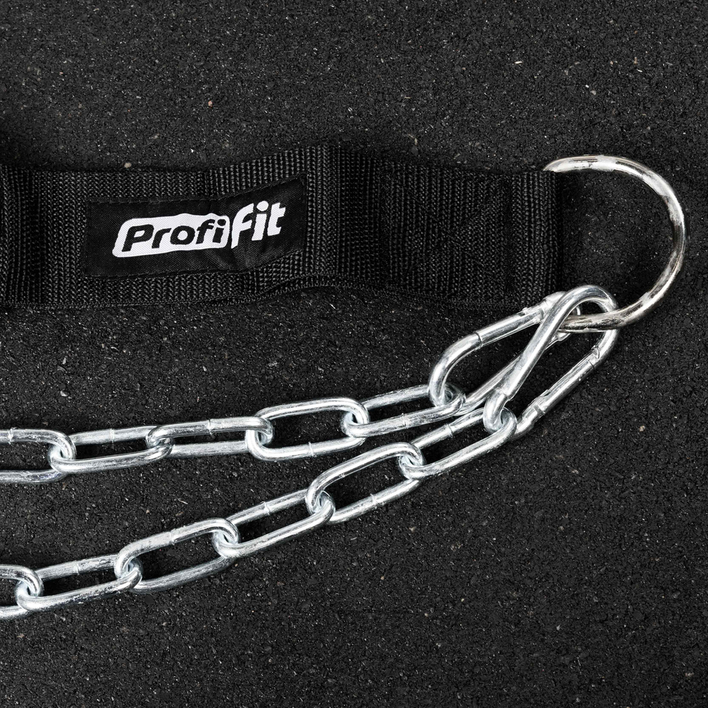 Ремень для подвешивания отягощений к поясу нейлоновый (с логотипом) PROFI-FIT-RT-007