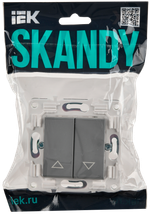 SKANDY Выключатель жалюзи 10А SK-V12Gr серый IEK