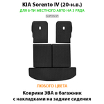 коврики eva в багажник с накладками на сидения для kia sorento iv (20-н.в.) от supervip