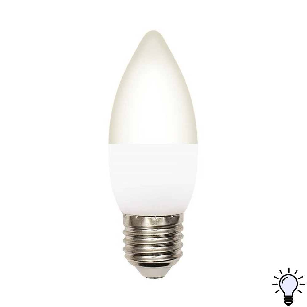 Лампа светодиодная VOLPE LED-C37-6W 4000K E27 FR SLS