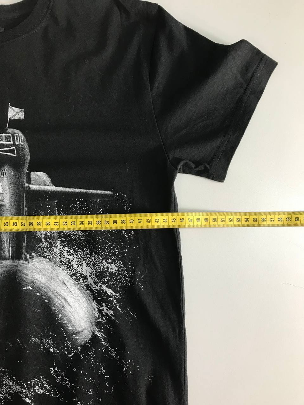 Футболка со стильным принтом, маркировка S, визуально на 44/46 размер