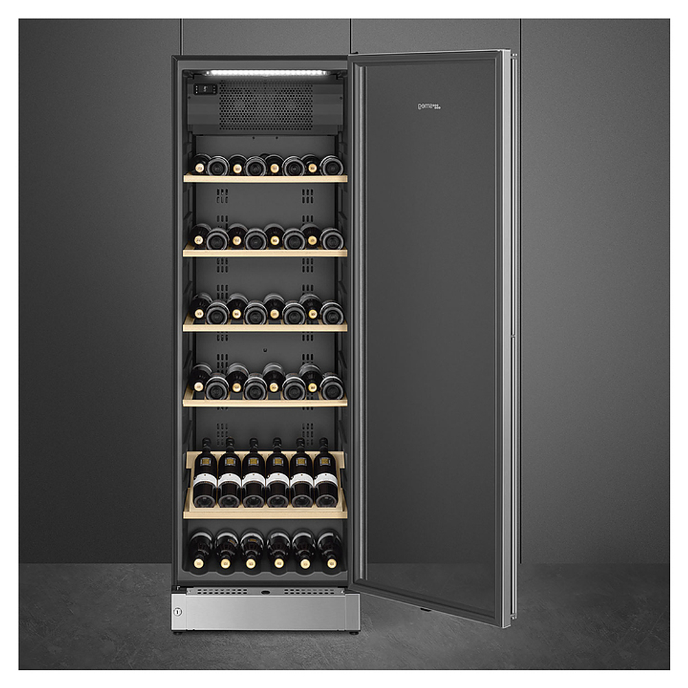 Винный шкаф SMEG SCV115G (петли справа) нерж. сталь