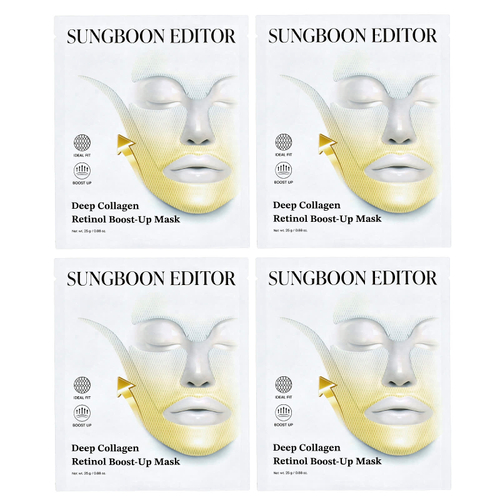 Sungboon Editor, Маска для лица с глубоким коллагеном и ретинолом, 4 шт., 25 г (0,88 унции)