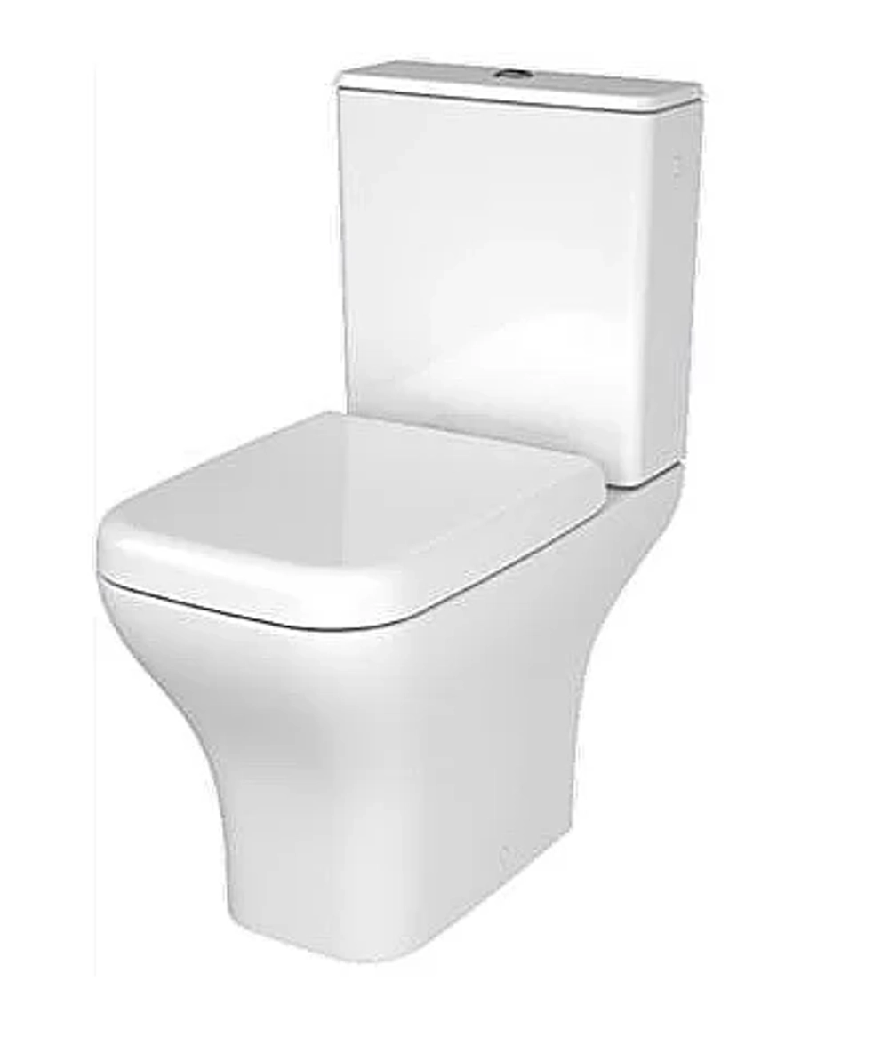 Унитаз напольный VitrA Polar 9843B003-7201 белый, с бачком, безободковый, с крышкой микролифт