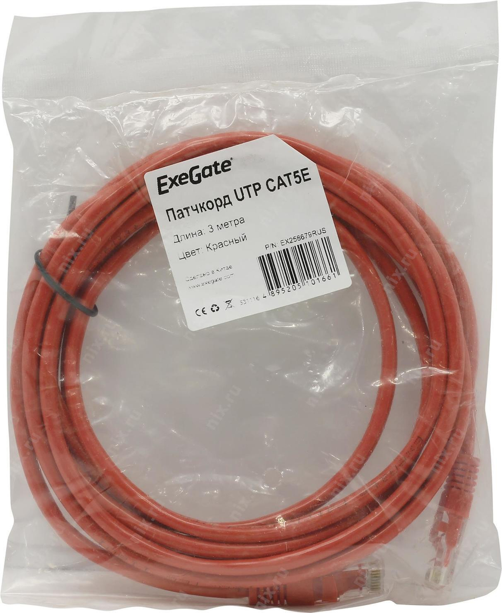 Patch Cord UTP кат.5e 3м, красный