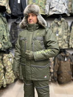 Зимний костюм Taygerr Рыболов-2 –45 °C, Таслан, Хаки, полукомбинезон