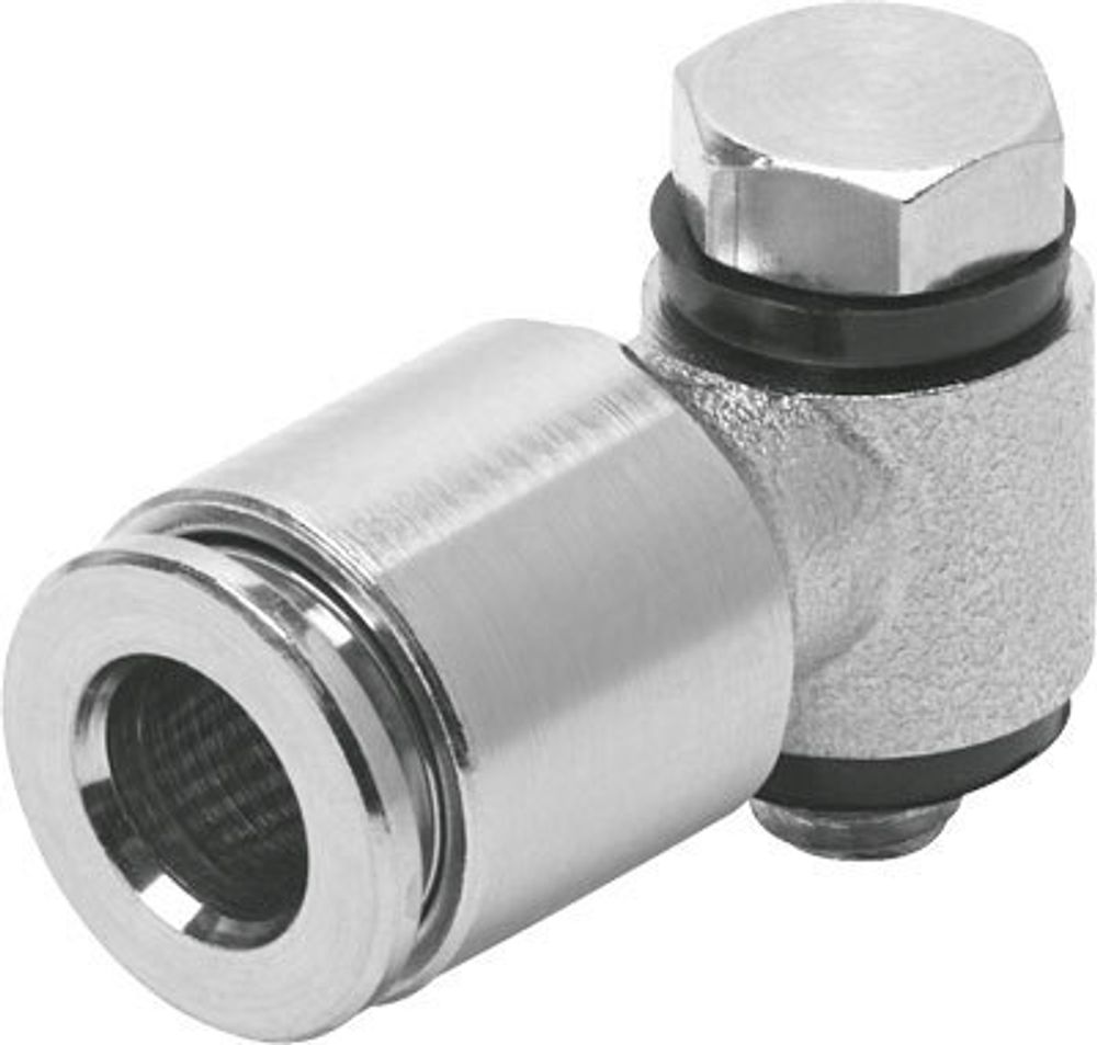 NPQM-LH-G18-Q8-P10 Угловой штуцер с цанговым зажимом и резьбой