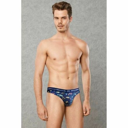 Мужские трусы тонги Doreanse темно-синие с принтом 1324