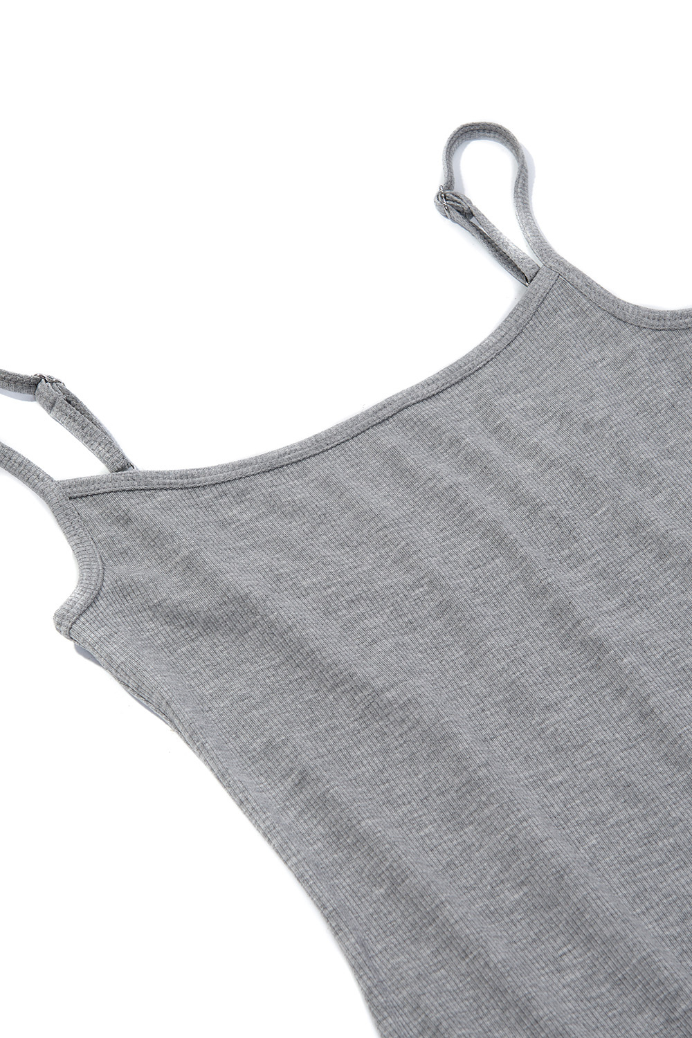 Платье на тонких бретелях Светло-серый меланж