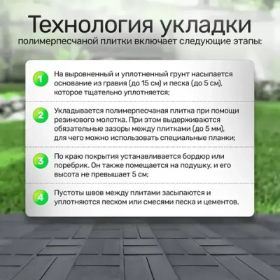 Плитка тротуарная полимерпесчаная 250х250х20 мм, 8 шт
