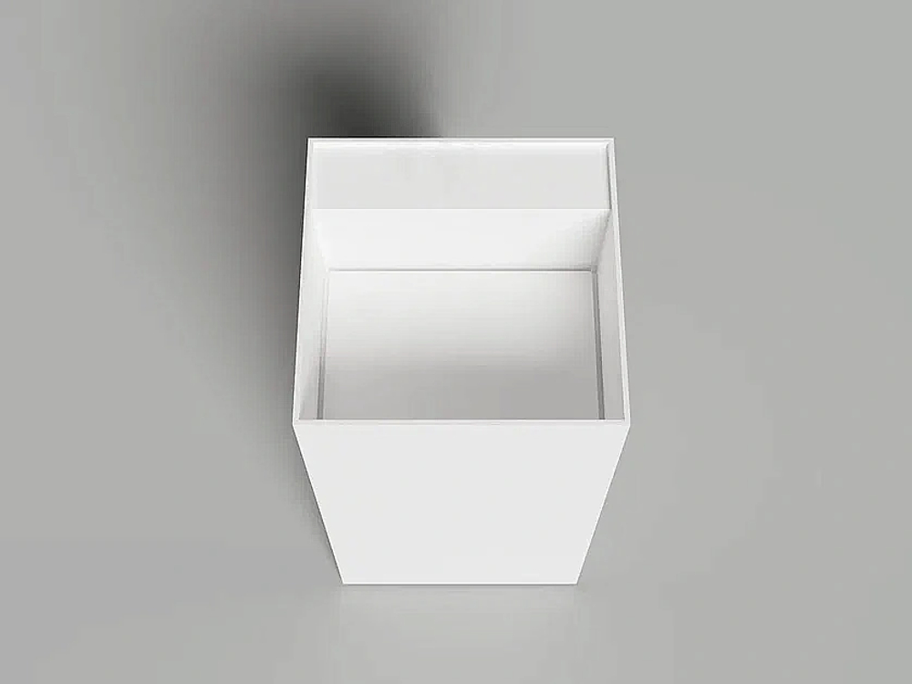 Раковина Salini ARMONIA SQUARE TOP 01 S-Sense 130511TG 45 без отверстия под смеситель, белая