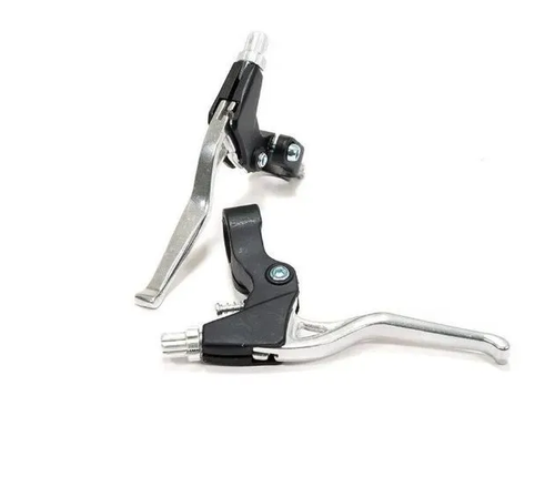 Ручки тормозные TRIX под "два-три пальца", алюминий, для рулей 22,2мм, черные/серебристые (100)