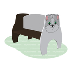 Скамья детская с рисунком «Котопёс» Romana 302.10.00-01