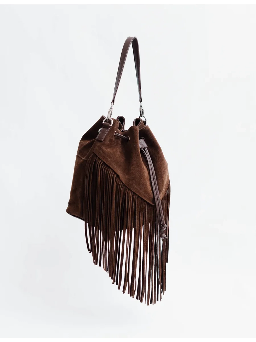 сумка через плечо тоут средняя натуральная замша