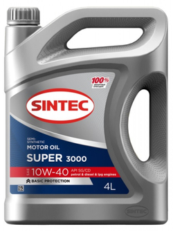 SINTEC Super 10W40 4л Масло моторное п/синт.