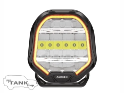 Фара светодиодная AURORA 7″ c подсветкой корпуса (ДХО) Янтарный + Белый 1 шт.