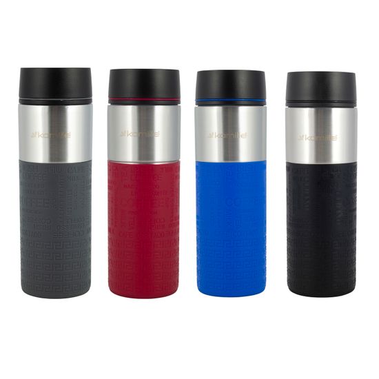 Термокружка 420 мл. из нержавеющей стали Kamille KM-2098 с TPR вставкой