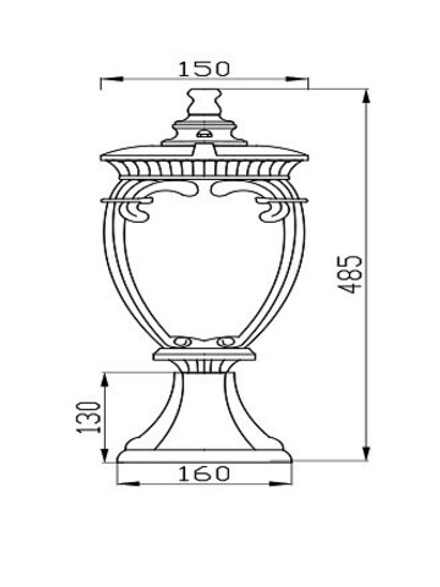 Наземный низкий светильник Maytoni Fleur O414FL-01BZ