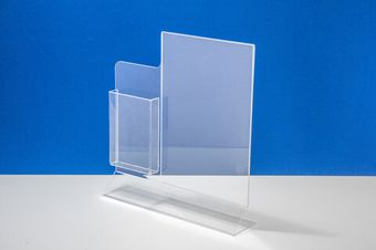 Менюхолдер (тейбл тент) А4 верт с буклетницей