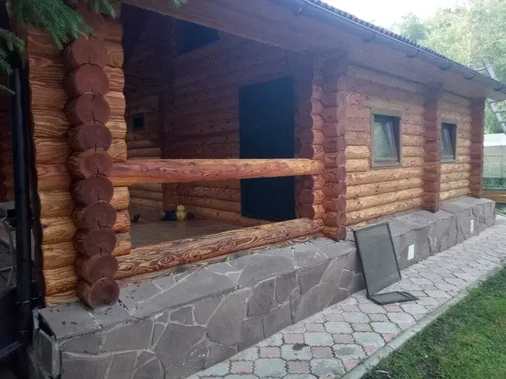 Фасадное льняное масло вареное с воском с антисептиком и УФ-защитой 3л.