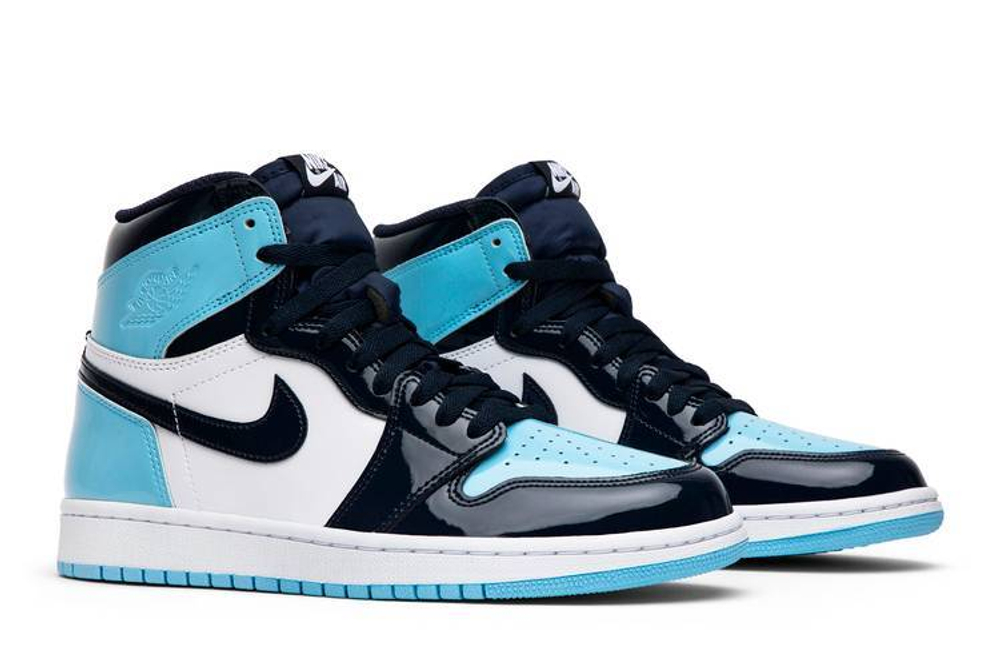Кроссовки Jordan Air Jordan 1 Retro High Blue Chill 2019 (Женская размерная сетка)