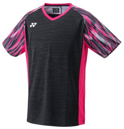 Мужская теннисная футболка Yonex Men's Crew T-Shirt - black/pink