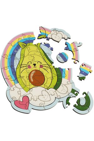 Деревянный пазл в рамке "Авокадо"