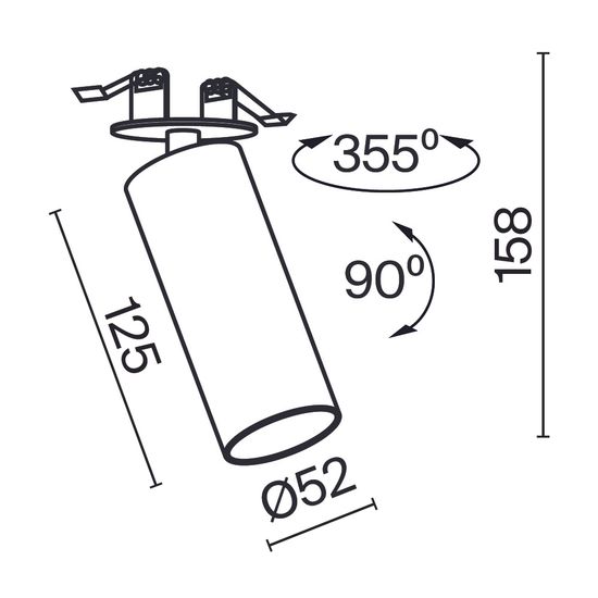 Встраиваемый светильник Technical C053CL-L12W4K-W-W