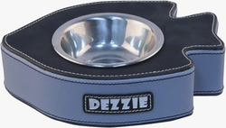 Миска DEZZIE для кошек, 11см. черно-голубая