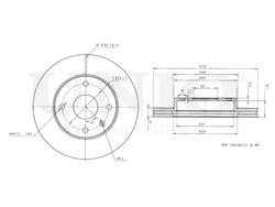 Диск тормозной передний UNIO BRD-20429