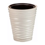 Кашпо ДЮНА D340мм H 385мм,5л со вставкой Кремовый