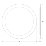 Зеркало Evoform с LED-подсветкой 19,5 W Ø80 см Без выключателя Нейтральный белый свет
