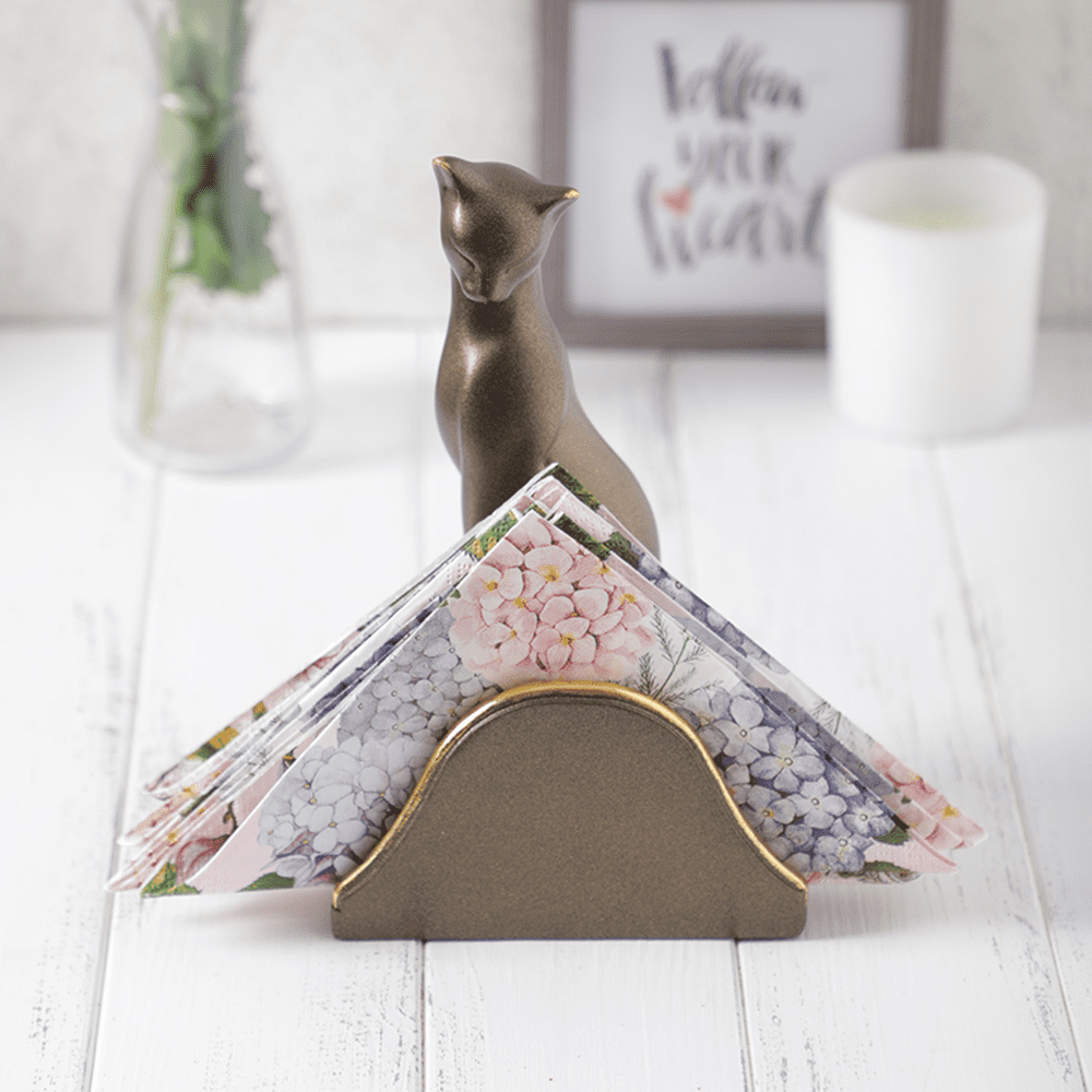 Салфетница Кошка Грация Бронза