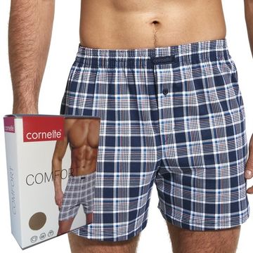 Трусы мужские семейные Cornette Comfort 002/198, клетка бело-синяя