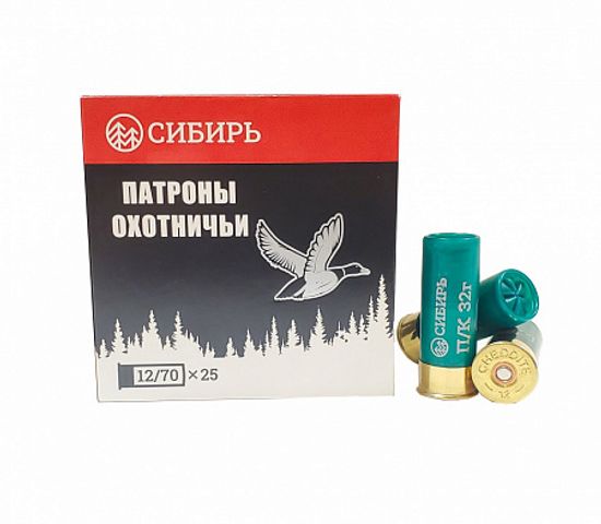 Патрон СИБИРЬ Premium 12/70 № 3  32 гр. Цена за штуку, заказ в пачках