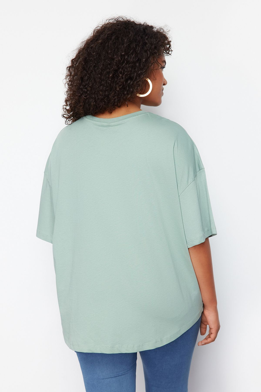 Mint %100 Pamuk More Sustainable Oversize rme T-shirt TBBSS24BF00050